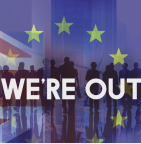 Europese en Engelse vlag